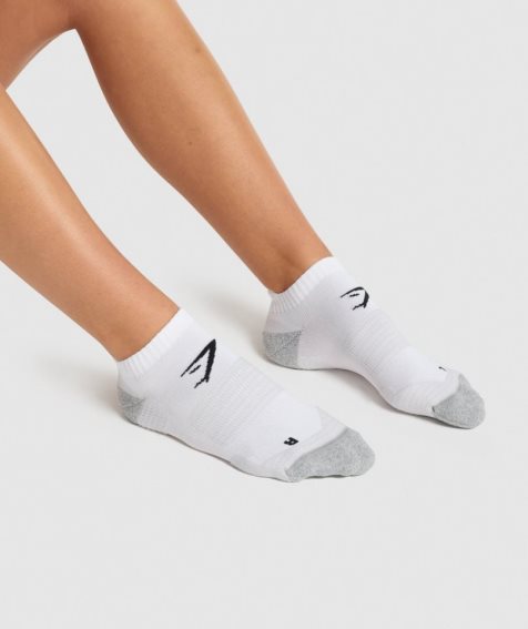 Gymshark Ankle Performance Socks White | CA 1A78N0